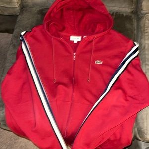 Lacoste Men’s Red Hoodie XL Size 6
